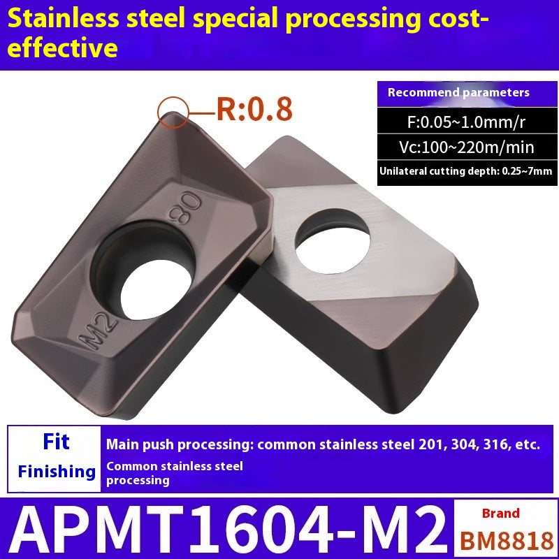 6008 CNC Milling Inserts APMT1135 Milling Blade 1604 Milling Head for Aluminum Alloy R0.8 Coated Rough Milling Machine Tool Pellets Shandong Denso Pricision Tools Co.,Ltd.