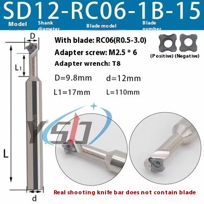 6042 CNC internal R chamfering cutter bar internal R cutter arc positive and negative R chamfering cutter external R chamfering cutter R0.5 1 2 3 4 5 6 Shandong Denso Pricision Tools Co.,Ltd.
