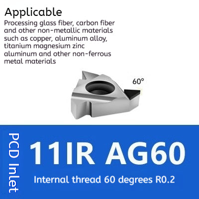 1160-Korea Imported Diamond Threaded Diamond Inserts 16ER/IR A55 AG60PCD Gemstone External Threaded Cutter Grain Shandong Denso Pricision Tools Co.,Ltd.