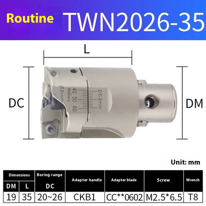 2048-Double-edged TWN rough boring cutter holder BT40 adjustable CNC deep hole boring head TWE CNC CKB/BST boring shank Shandong Denso Pricision Tools Co.,Ltd.