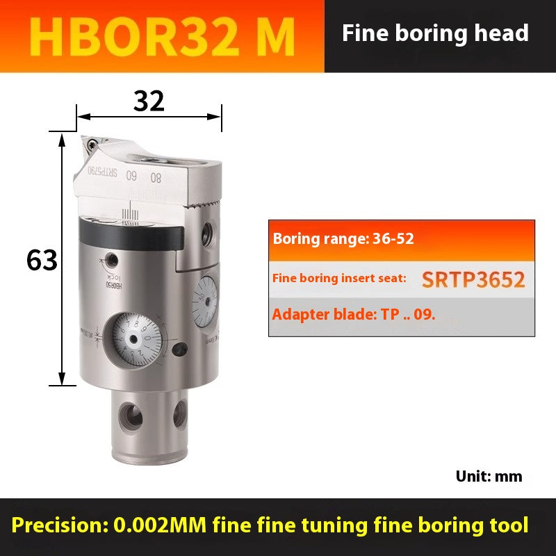 2047-CNC ultra-fine adjustment precision boring tool HBO25/32/40/5063 high-precision boring head machining center boring tool Shandong Denso Pricision Tools Co.,Ltd.