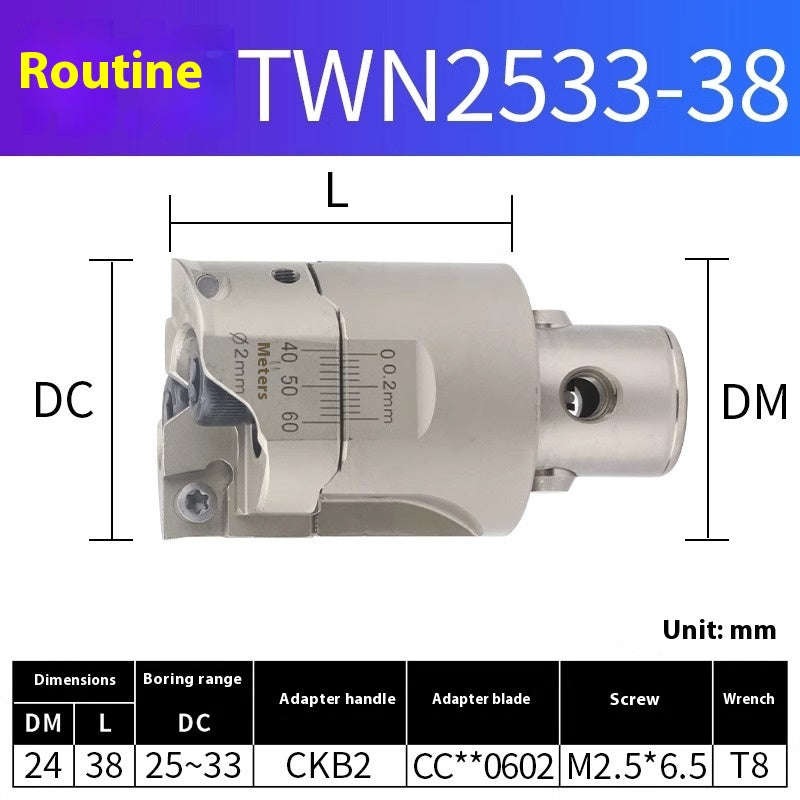 2048-Double-edged TWN rough boring cutter holder BT40 adjustable CNC deep hole boring head TWE CNC CKB/BST boring shank Shandong Denso Pricision Tools Co.,Ltd.