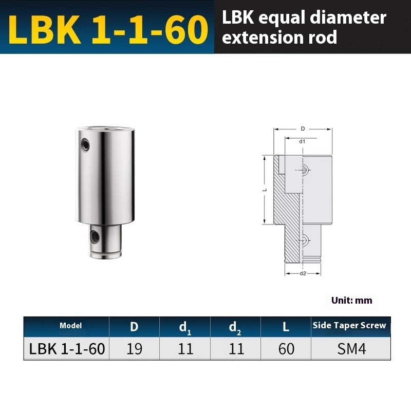 2057-CNC LBK1/2/3/4 equal diameter boring tool extension rod fine-tuning machining center rough and fine boring tool handle extension connecting rod Shandong Denso Pricision Tools Co.,Ltd.