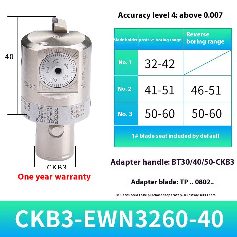 2049-Fine adjustment fine boring cutter adjustable boring head ENH insert holder machining center deep hole boring tool holder CKB boring shank Shandong Denso Pricision Tools Co.,Ltd.