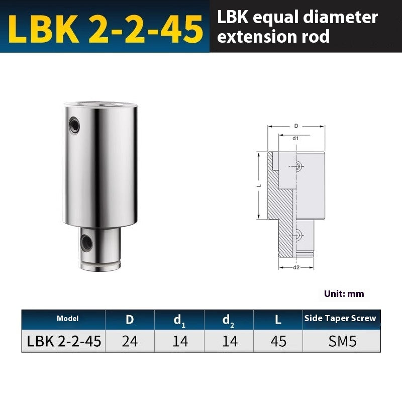 2057-CNC LBK1/2/3/4 equal diameter boring tool extension rod fine-tuning machining center rough and fine boring tool handle extension connecting rod Shandong Denso Pricision Tools Co.,Ltd.