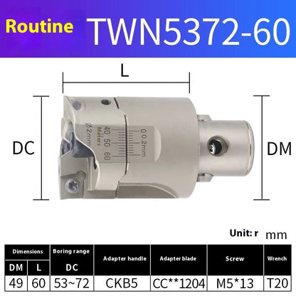 2048-Double-edged TWN rough boring cutter holder BT40 adjustable CNC deep hole boring head TWE CNC CKB/BST boring shank Shandong Denso Pricision Tools Co.,Ltd.