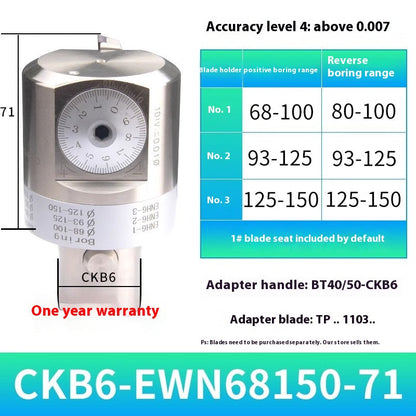 2049-Fine adjustment fine boring cutter adjustable boring head ENH insert holder machining center deep hole boring tool holder CKB boring shank Shandong Denso Pricision Tools Co.,Ltd.