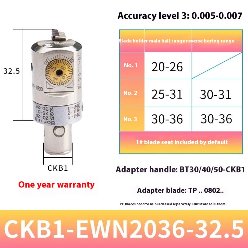 2049-Fine adjustment fine boring cutter adjustable boring head ENH insert holder machining center deep hole boring tool holder CKB boring shank Shandong Denso Pricision Tools Co.,Ltd.