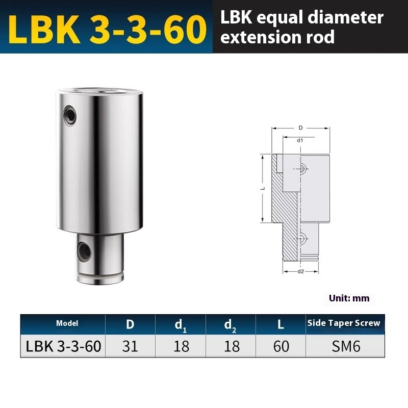 2057-CNC LBK1/2/3/4 equal diameter boring tool extension rod fine-tuning machining center rough and fine boring tool handle extension connecting rod Shandong Denso Pricision Tools Co.,Ltd.