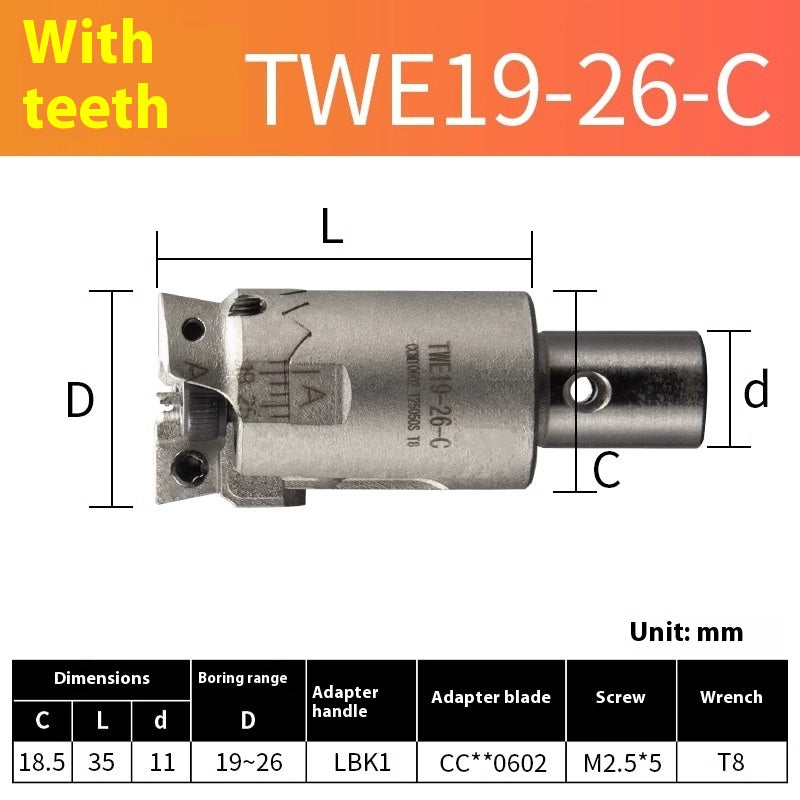 2048-Double-edged TWN rough boring cutter holder BT40 adjustable CNC deep hole boring head TWE CNC CKB/BST boring shank Shandong Denso Pricision Tools Co.,Ltd.