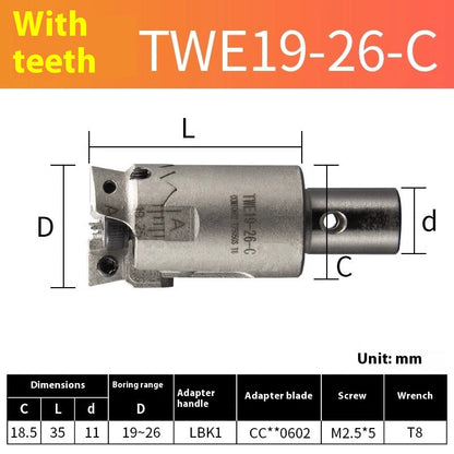 2048-Double-edged TWN rough boring cutter holder BT40 adjustable CNC deep hole boring head TWE CNC CKB/BST boring shank Shandong Denso Pricision Tools Co.,Ltd.