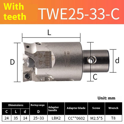 2048-Double-edged TWN rough boring cutter holder BT40 adjustable CNC deep hole boring head TWE CNC CKB/BST boring shank Shandong Denso Pricision Tools Co.,Ltd.