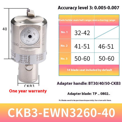 2049-Fine adjustment fine boring cutter adjustable boring head ENH insert holder machining center deep hole boring tool holder CKB boring shank Shandong Denso Pricision Tools Co.,Ltd.