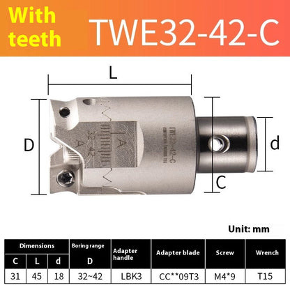 2048-Double-edged TWN rough boring cutter holder BT40 adjustable CNC deep hole boring head TWE CNC CKB/BST boring shank Shandong Denso Pricision Tools Co.,Ltd.