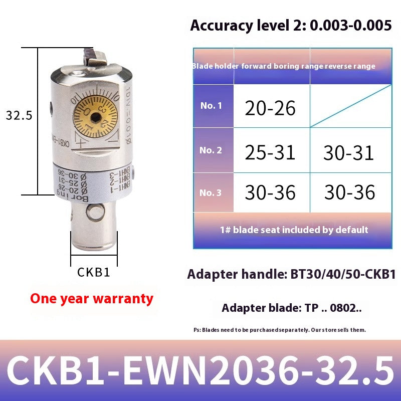 2049-Fine adjustment fine boring cutter adjustable boring head ENH insert holder machining center deep hole boring tool holder CKB boring shank Shandong Denso Pricision Tools Co.,Ltd.