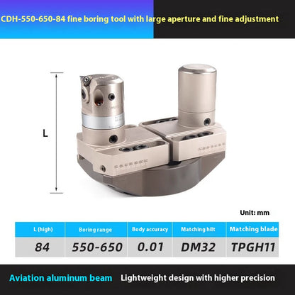 2051-Fine-tuned fine boring cutter, bridge CBH, adjustable bt40/bt50 large bore double-edged rough boring cutter, outer cylindrical boring shank Shandong Denso Pricision Tools Co.,Ltd.