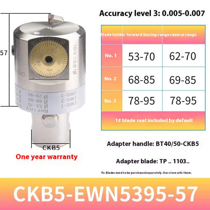 2049-Fine adjustment fine boring cutter adjustable boring head ENH insert holder machining center deep hole boring tool holder CKB boring shank Shandong Denso Pricision Tools Co.,Ltd.