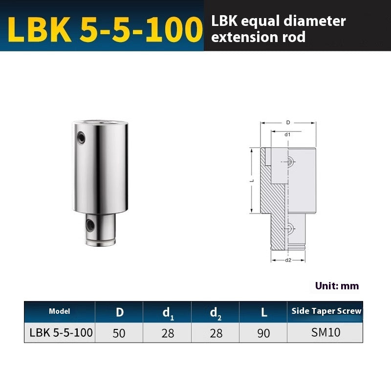 2057-CNC LBK1/2/3/4 equal diameter boring tool extension rod fine-tuning machining center rough and fine boring tool handle extension connecting rod Shandong Denso Pricision Tools Co.,Ltd.