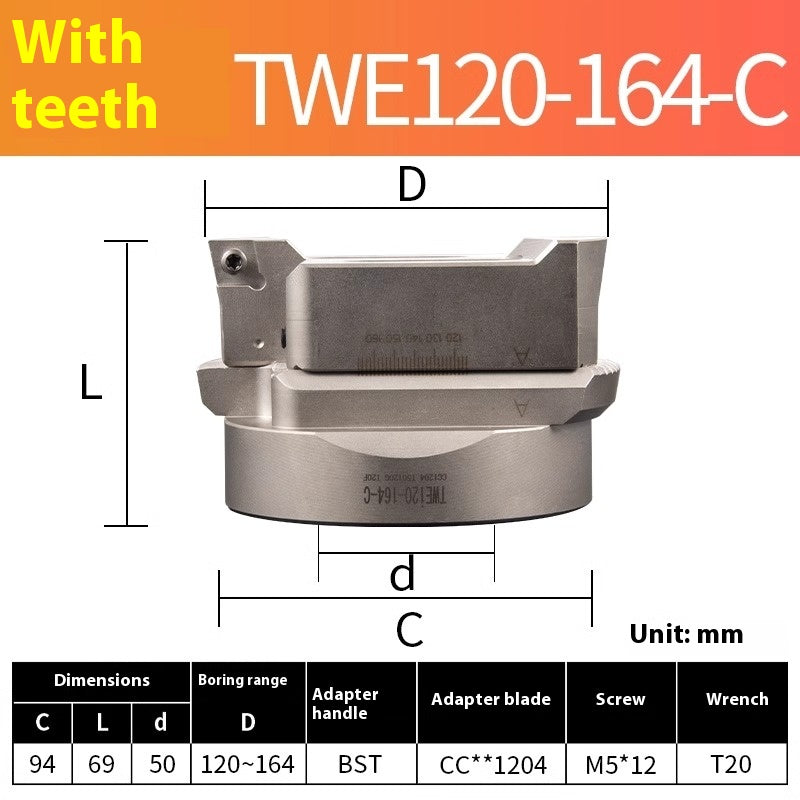 2048-Double-edged TWN rough boring cutter holder BT40 adjustable CNC deep hole boring head TWE CNC CKB/BST boring shank Shandong Denso Pricision Tools Co.,Ltd.