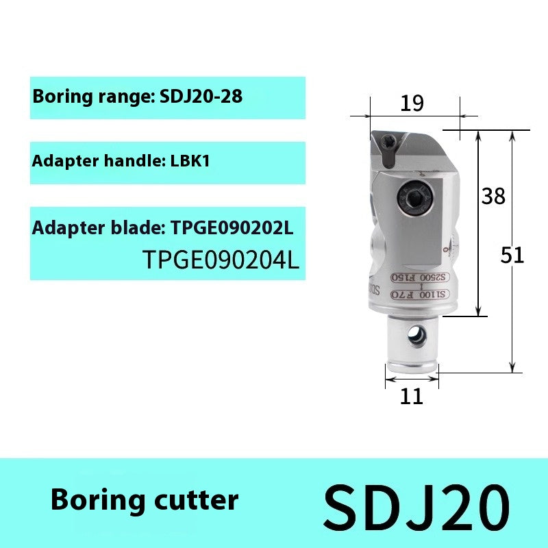 2055-Fine-tuned fine boring cutter set, CNC machining center, adjustable fine boring head, BT40 boring cutter SBJ shank Shandong Denso Pricision Tools Co.,Ltd.