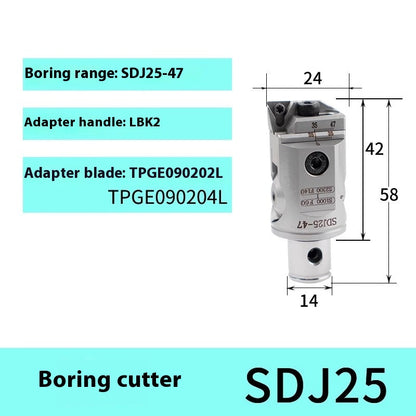 2055-Fine-tuned fine boring cutter set, CNC machining center, adjustable fine boring head, BT40 boring cutter SBJ shank Shandong Denso Pricision Tools Co.,Ltd.