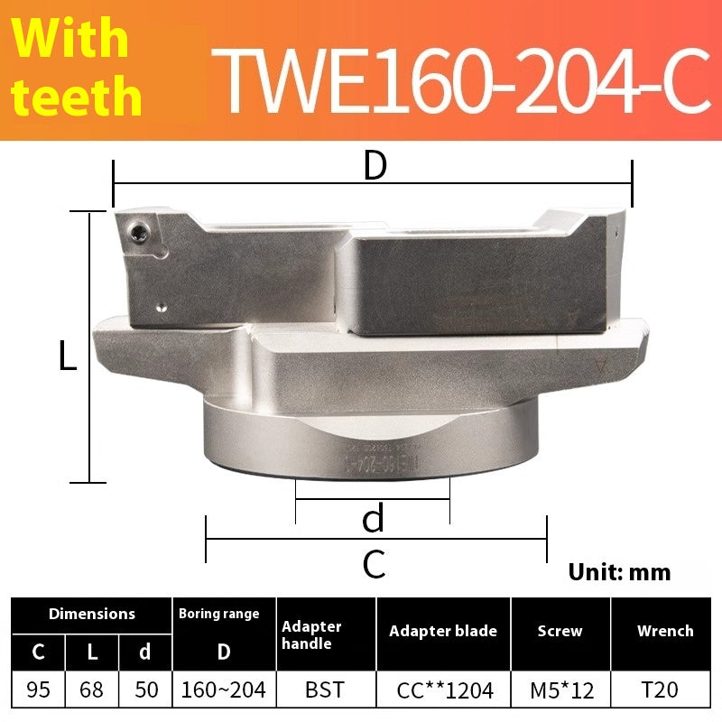 2048-Double-edged TWN rough boring cutter holder BT40 adjustable CNC deep hole boring head TWE CNC CKB/BST boring shank Shandong Denso Pricision Tools Co.,Ltd.