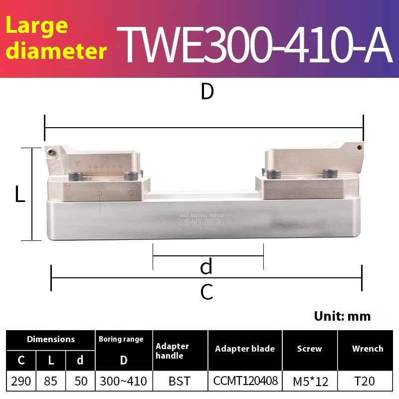 2048-Double-edged TWN rough boring cutter holder BT40 adjustable CNC deep hole boring head TWE CNC CKB/BST boring shank Shandong Denso Pricision Tools Co.,Ltd.