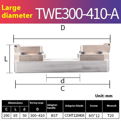 2048-Double-edged TWN rough boring cutter holder BT40 adjustable CNC deep hole boring head TWE CNC CKB/BST boring shank Shandong Denso Pricision Tools Co.,Ltd.