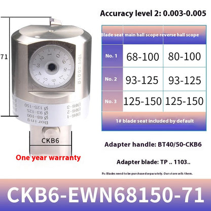 2049-Fine adjustment fine boring cutter adjustable boring head ENH insert holder machining center deep hole boring tool holder CKB boring shank Shandong Denso Pricision Tools Co.,Ltd.