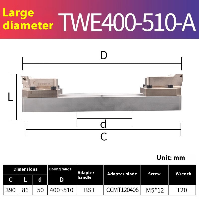 2048-Double-edged TWN rough boring cutter holder BT40 adjustable CNC deep hole boring head TWE CNC CKB/BST boring shank Shandong Denso Pricision Tools Co.,Ltd.