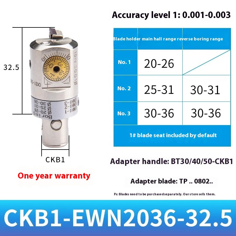 2049-Fine adjustment fine boring cutter adjustable boring head ENH insert holder machining center deep hole boring tool holder CKB boring shank Shandong Denso Pricision Tools Co.,Ltd.