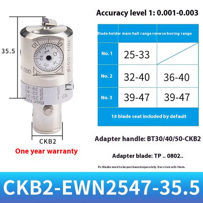 2049-Fine adjustment fine boring cutter adjustable boring head ENH insert holder machining center deep hole boring tool holder CKB boring shank Shandong Denso Pricision Tools Co.,Ltd.