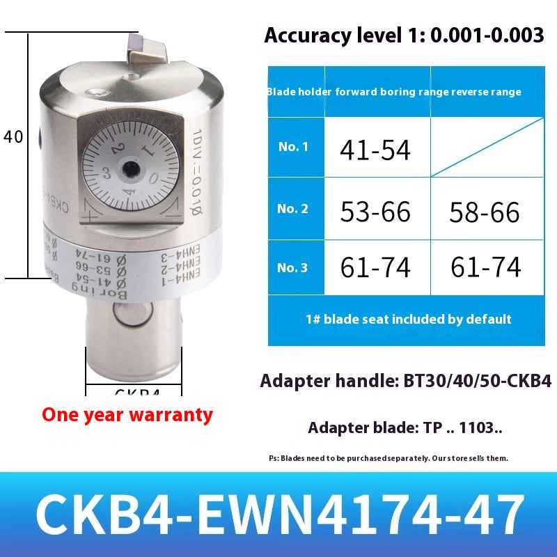 2049-Fine adjustment fine boring cutter adjustable boring head ENH insert holder machining center deep hole boring tool holder CKB boring shank Shandong Denso Pricision Tools Co.,Ltd.