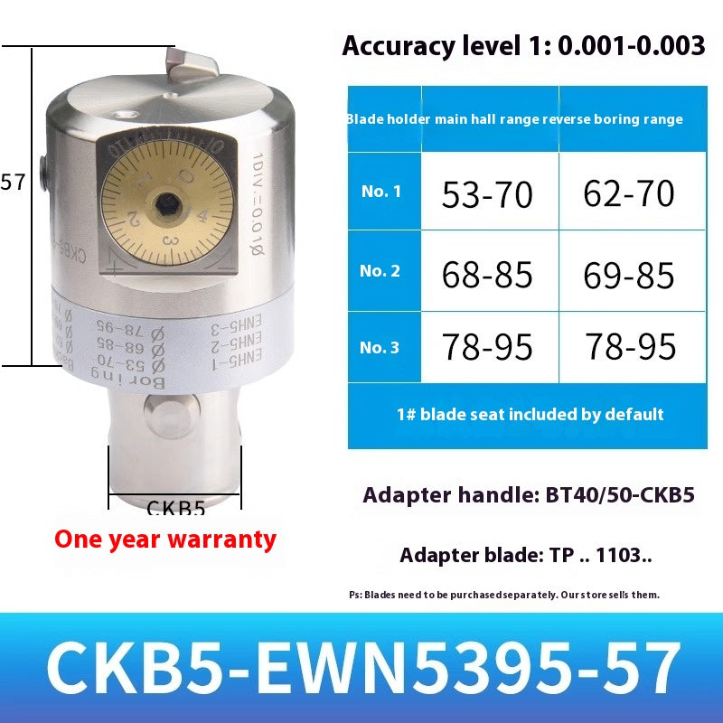 2049-Fine adjustment fine boring cutter adjustable boring head ENH insert holder machining center deep hole boring tool holder CKB boring shank Shandong Denso Pricision Tools Co.,Ltd.