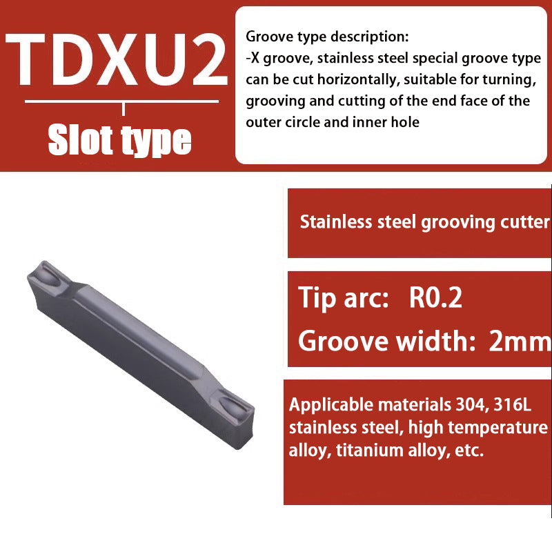 107-end face slot cutter CNC Swiss machine inner hole snap ring slot cutter cutting blade TDJ/TDC/TDXU Shandong Denso Pricision Tools Co.,Ltd.