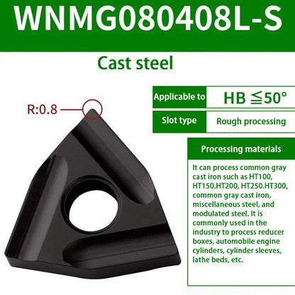 71-WNMG080408/04 Hardened alloy wear-resistant cutter head for steel parts Shandong Denso Pricision Tools Co.,Ltd.