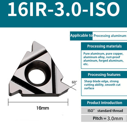 91-60°/55° 1.5 large pitch internal thread turning blade-aluminum processing Shandong Denso Pricision Tools Co.,Ltd.