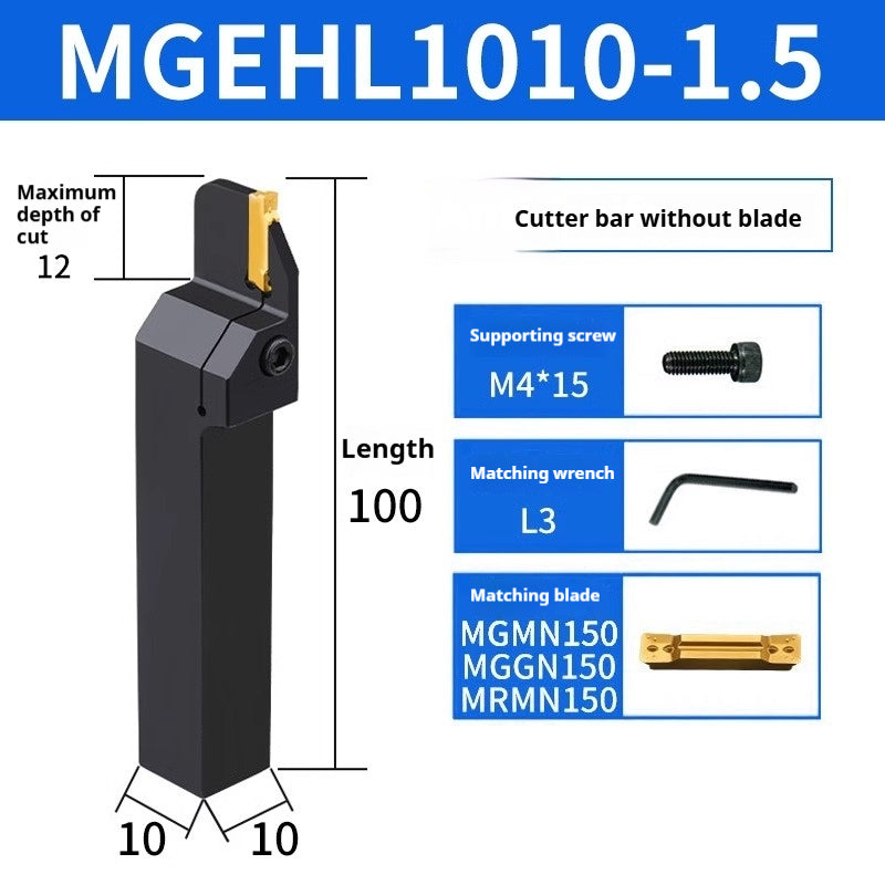 1006-CNC grooving tool bar anti-vibration hardened MGEHR/L reverse knife series lathe machine clamp external cylindrical grooving tool bar Shandong Denso Pricision Tools Co.,Ltd.