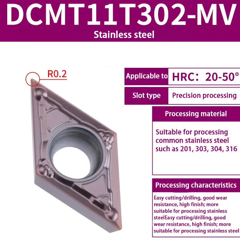 78-Diamond CNC lathe tool DCMT/DCGT external and internal hole turning blade alloy cutter head Shandong Denso Pricision Tools Co.,Ltd.