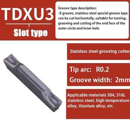 107-end face slot cutter CNC Swiss machine inner hole snap ring slot cutter cutting blade TDJ/TDC/TDXU Shandong Denso Pricision Tools Co.,Ltd.