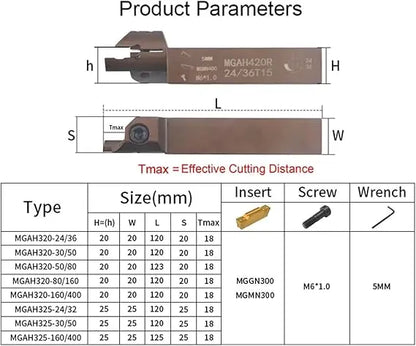 CNC end face grooving tool holder MGAH320/325/425 spring steel reverse arc groove tool holder Shandong Denso Pricision Tools Co.,Ltd.