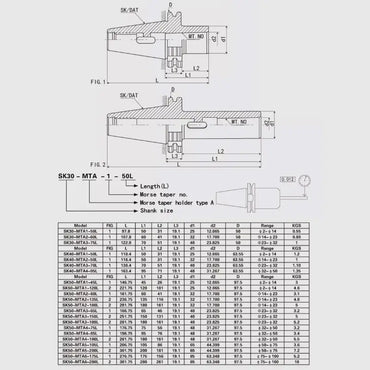 SK40/50-MTA/MTB MT Tool Holder DIN69871 JT40 JT50 Morse Taper Adapter MTA Flat Tail MTB Thread Conversion Sleeve SK JT Shandong Denso Pricision Tools Co.,Ltd.