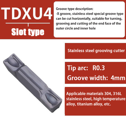 107-end face slot cutter CNC Swiss machine inner hole snap ring slot cutter cutting blade TDJ/TDC/TDXU Shandong Denso Pricision Tools Co.,Ltd.