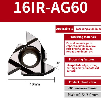 91-60°/55° 1.5 large pitch internal thread turning blade-aluminum processing Shandong Denso Pricision Tools Co.,Ltd.