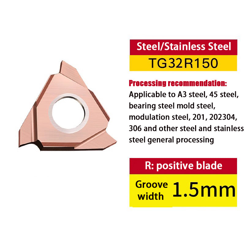 108-CNC arc three-head vertical grooving blade head TGF32R/L blade grain Shandong Denso Pricision Tools Co.,Ltd.