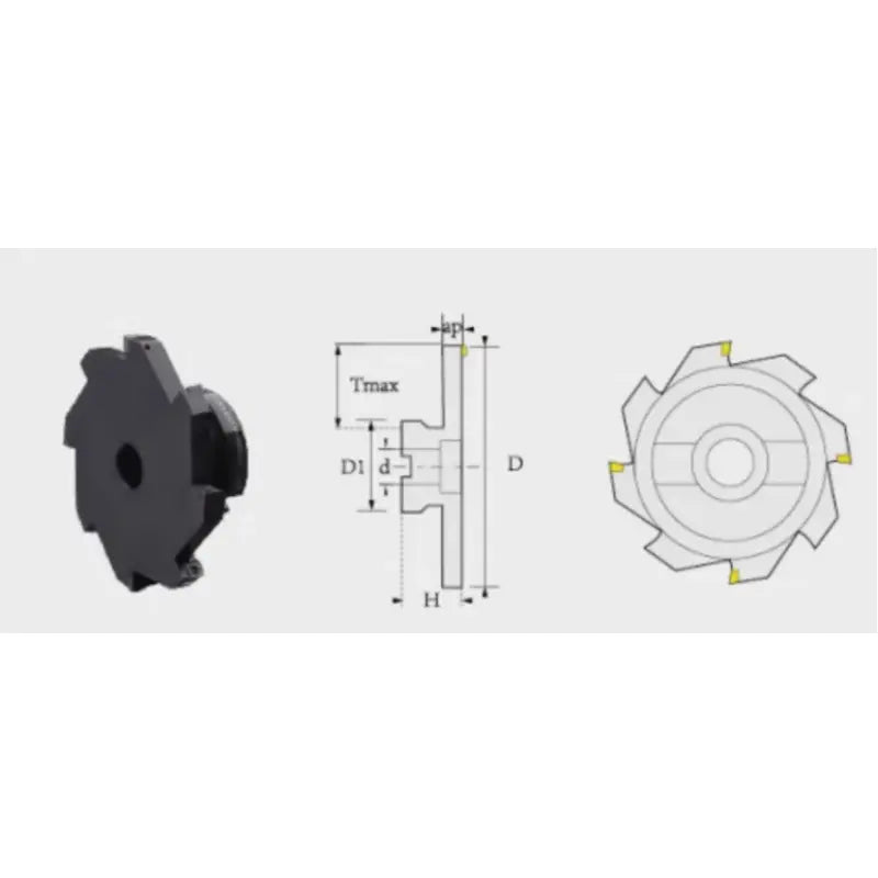 CNC three-sided milling cutter SMP08 T-type slotting milling cutter Shandong Denso Pricision Tools Co.,Ltd.