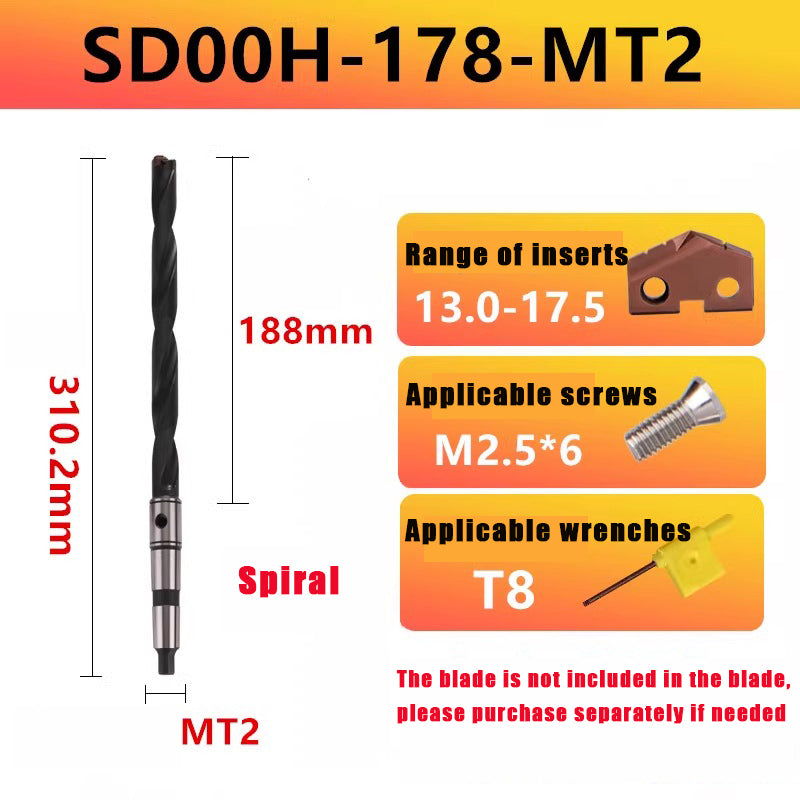 3014-Taper shank spade drill deep hole drill crown drill arbor blade knife grain