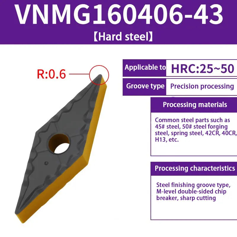 VNMG160408/08 Turning inserts Turning slotting diamond turning tools Shandong Denso Pricision Tools Co.,Ltd.