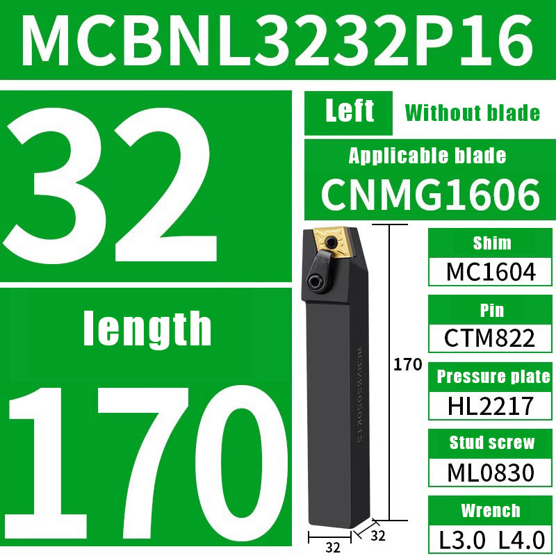 3038-CNC lathe tool bar 75 degree external cylindrical tool bar MCBNR/L lathe