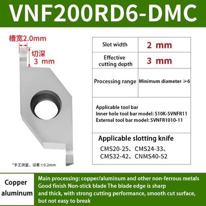 109-VNF CNC external cylindrical face slotting blade Small diameter inner hole face slotting blade Shandong Denso Pricision Tools Co.,Ltd.